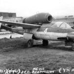 Heinkel He 162 Volksjäger white 4 W.Nr. 120067 ex JG 1 at Kassel-Waldau Y-96 1945