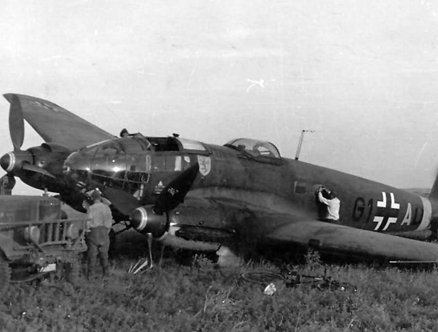 Crashed He 111 H of the Stab III/KG 55
