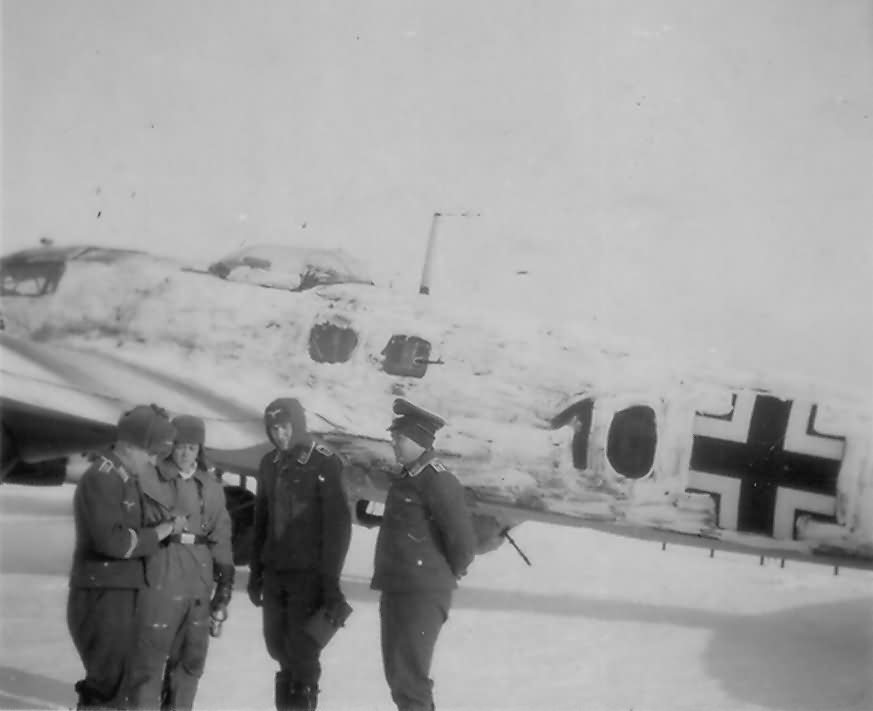 Heinkel He 111 of KG 27 winter camo Banak Norway