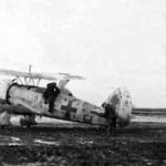 Hs 123 dive-bomber with winter camo