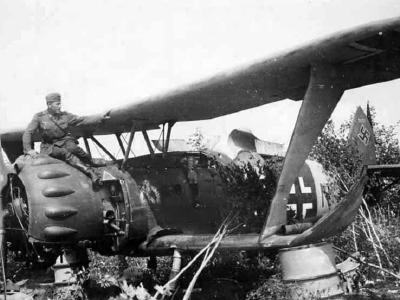 Crashed Hs 123 of SchG 1