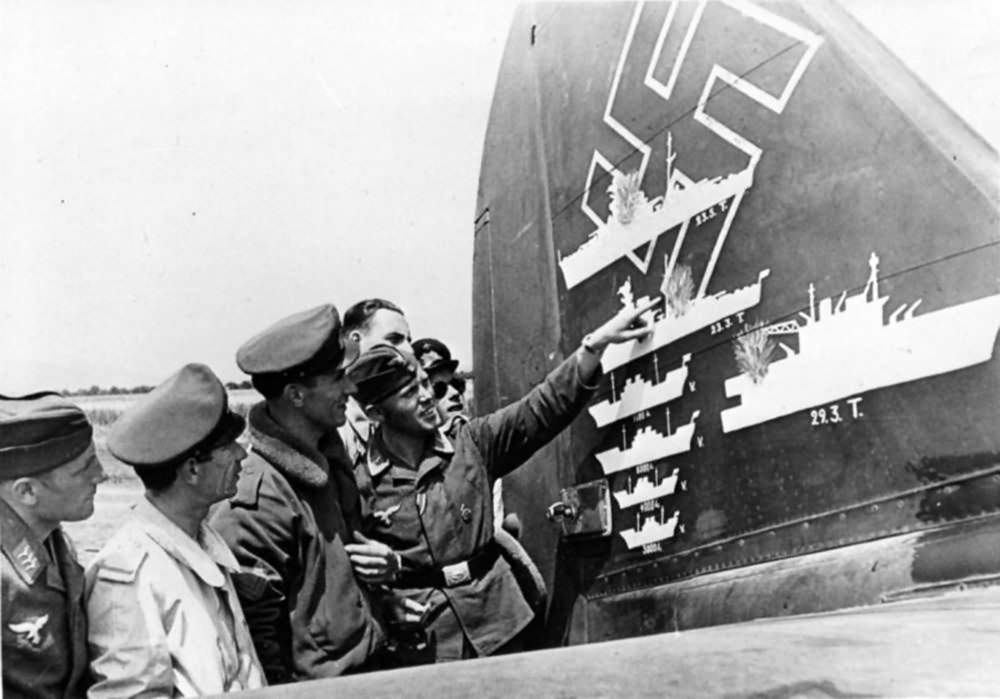 Ju88 victory markings on stabilizer