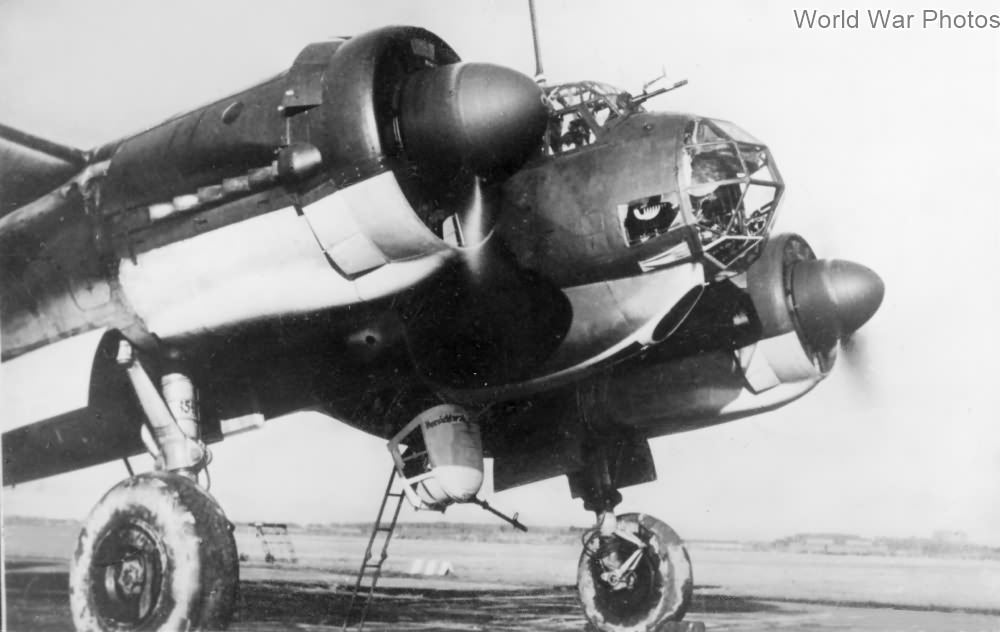 Ju 88A-4 warming up its engines | World War Photos