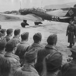 General Milch inspecting pilots of StG 1 in Trondheim 23 April 1940