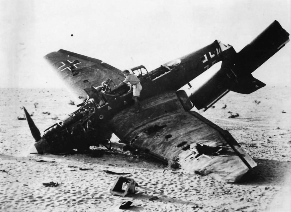 Junkers Ju 87 Stuka shot down over El Alamein