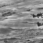 Afrika Korps Ju87 Stuka dive bombers en route to their target