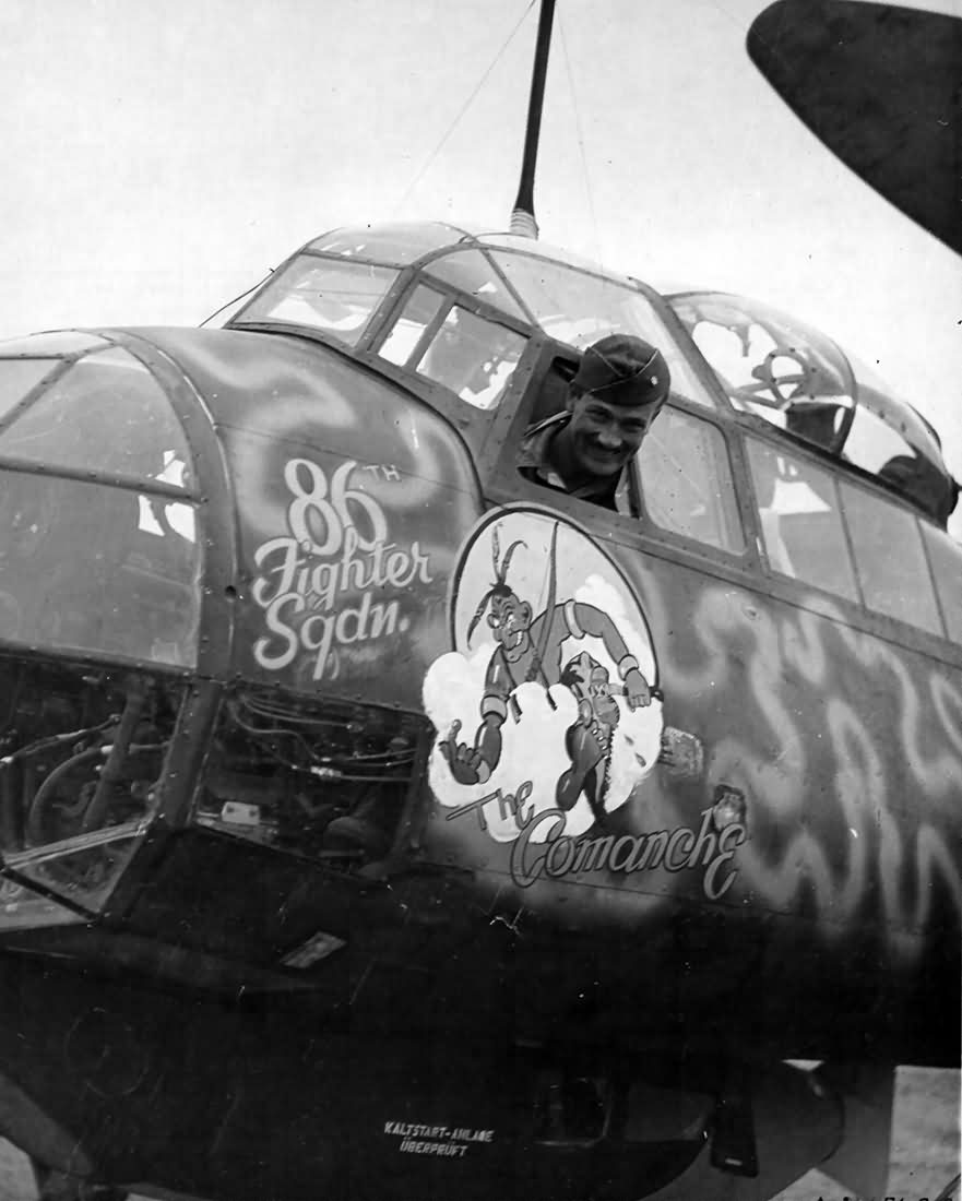 Captured Ju 88A-4 4300227 with wellenmuster camouflage 86th FS 79th FG Italy
