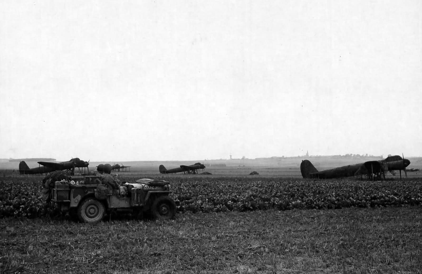 Dummy Ju88 Epinay airfield France September 1944