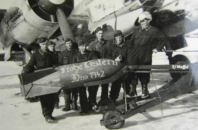 Ju 88 Winter Ostergruss Dno Russia 1942