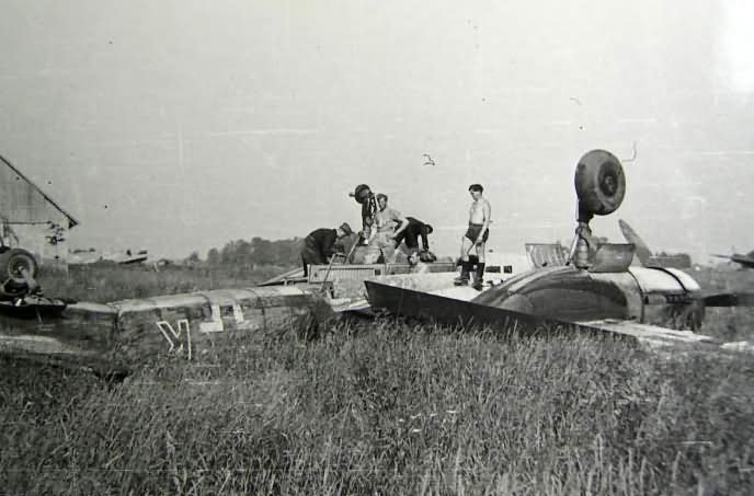 JU 88 crash in Pleskau Russia