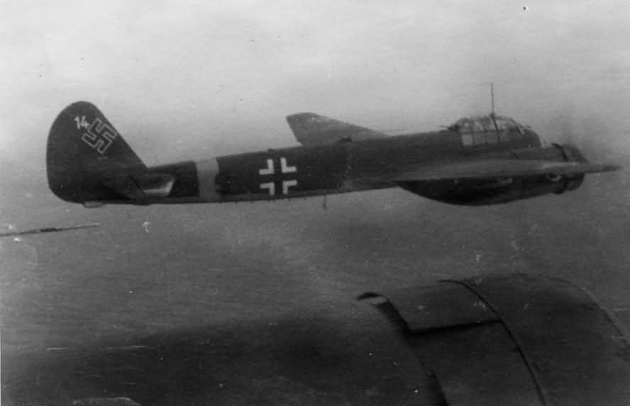 Ju88 bombers in flight