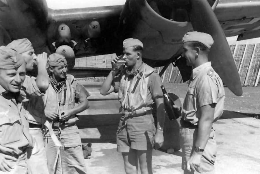 Ju 88 A of I/KG 77 crew Catania