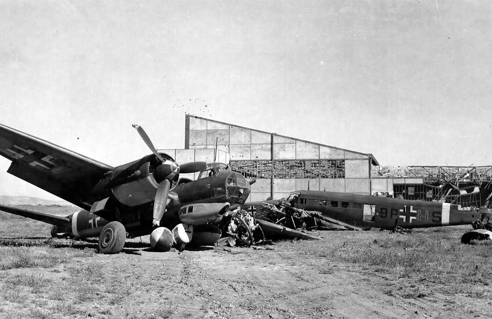 Junkers Ju 88 and Ju52 9P+HS of Kampfgruppe zbV 9 Tunisia