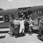 Wounded are off-loaded from a Junkers Ju 52 MEDEVAC