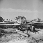 German aircraft wrecks at El Aouina May 1943