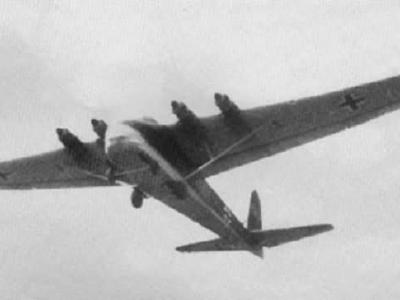 Four-engined Me 323C in flight