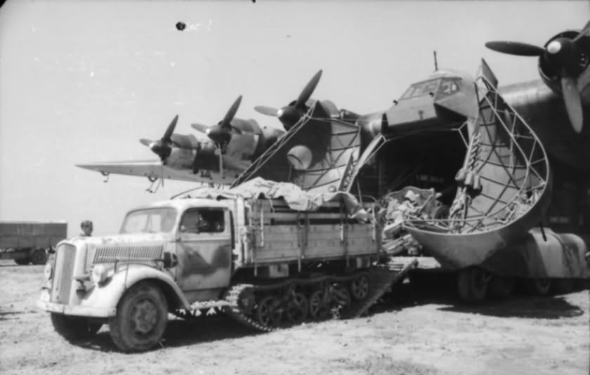 Me 323 Gigant and Opel Maultier Italy