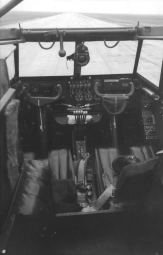 The cockpit interior of a Me 323 Gigant