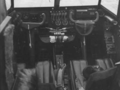 The cockpit interior of a Me 323 Gigant