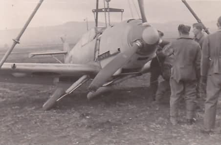 Me109E of 6/JG 27 after slight accident Balkans 1941 2