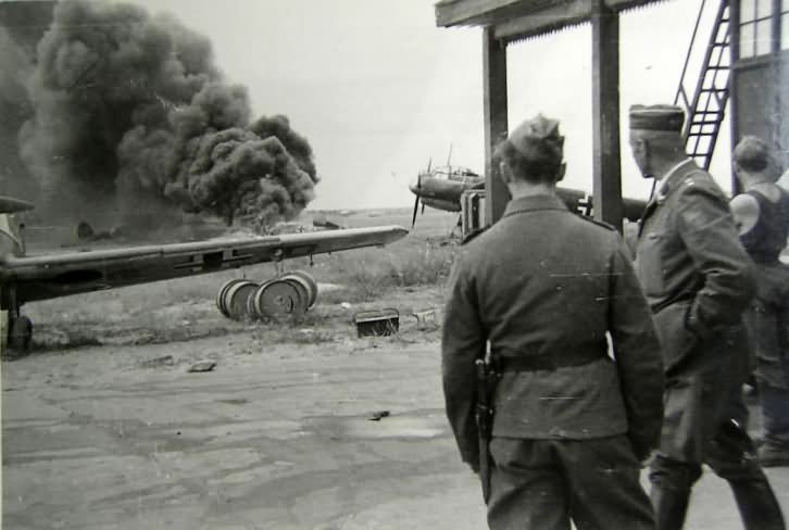 Messerschmitt Me110 crash Russia Ju88 Me109
