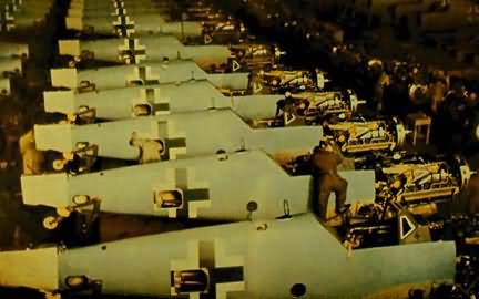 Messerschmitt Bf109 assembly line color photo 3