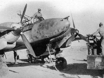 Zerstorer Messerschmitt Bf 110 front view