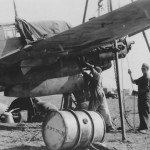 Messerschmitt Bf110 of the 7(F)/LG 2 during maintenance – Kalamaki 1941