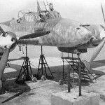 Messerschmitt Bf 110 during maintenance – frontal view