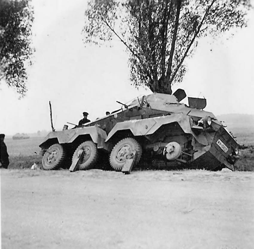 knocked out Sdkfz 231 Poland 1939