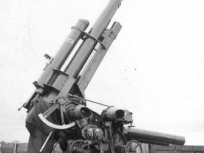 Flak 88 gun ready to firing against aircraft