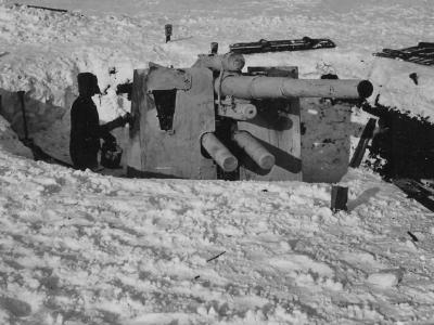 Flak 88 in anti tank position eastern front