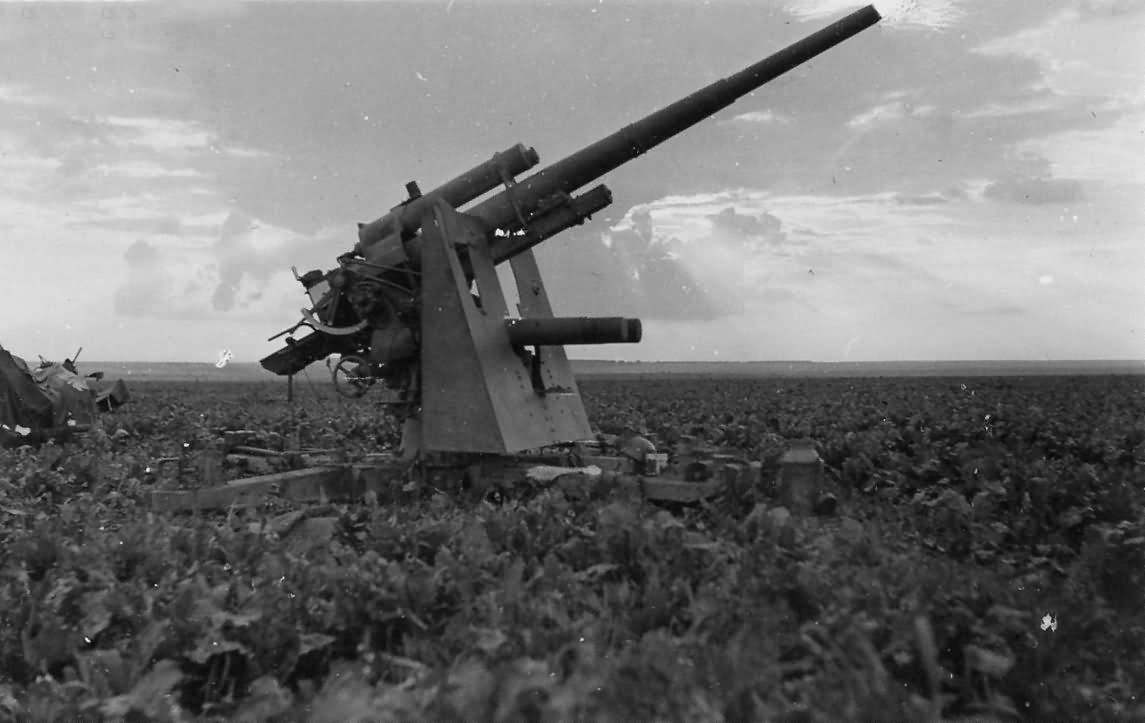 Flak 88 in firing position eastern front