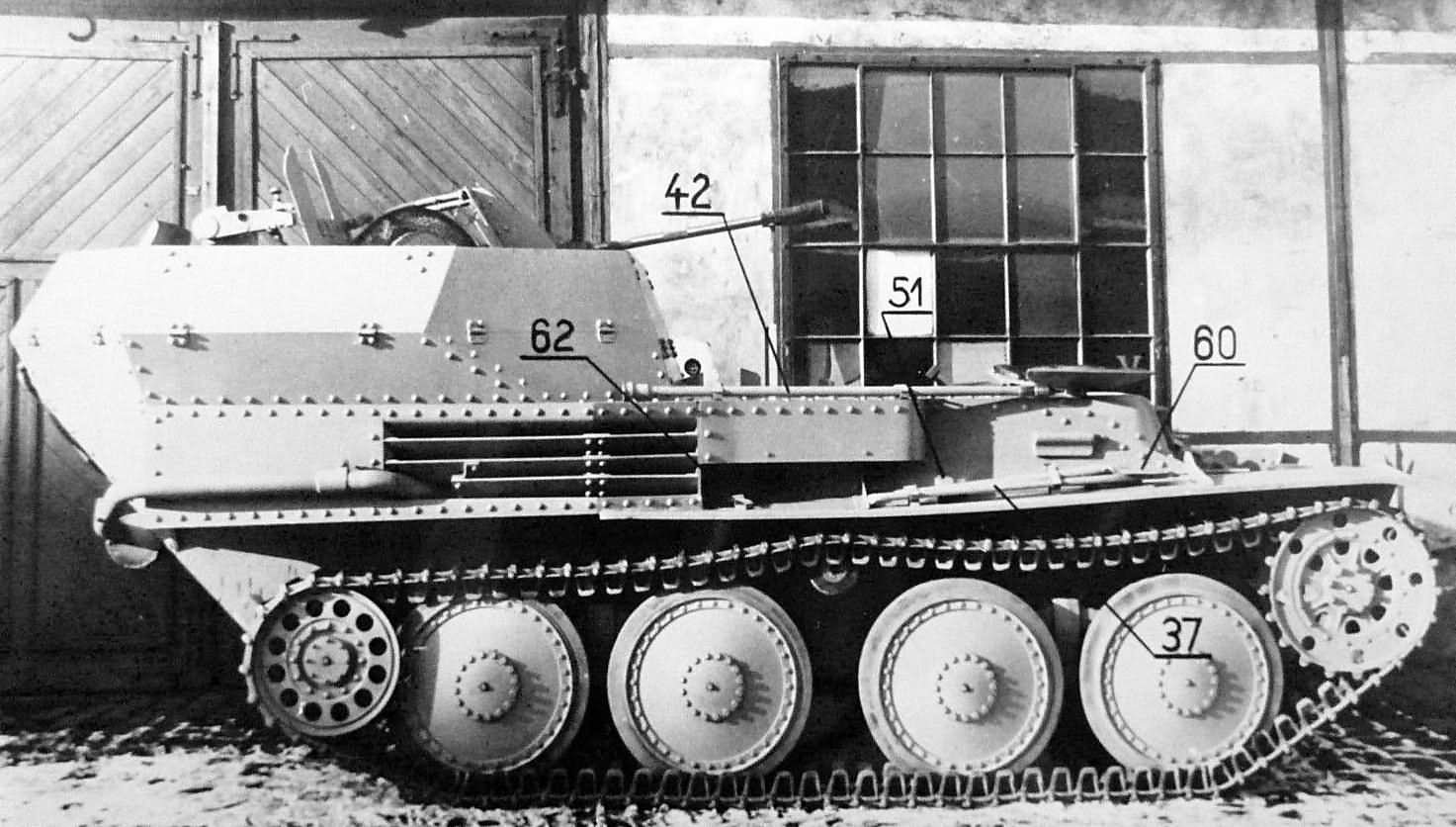 Flakpanzer 38(t) right side view