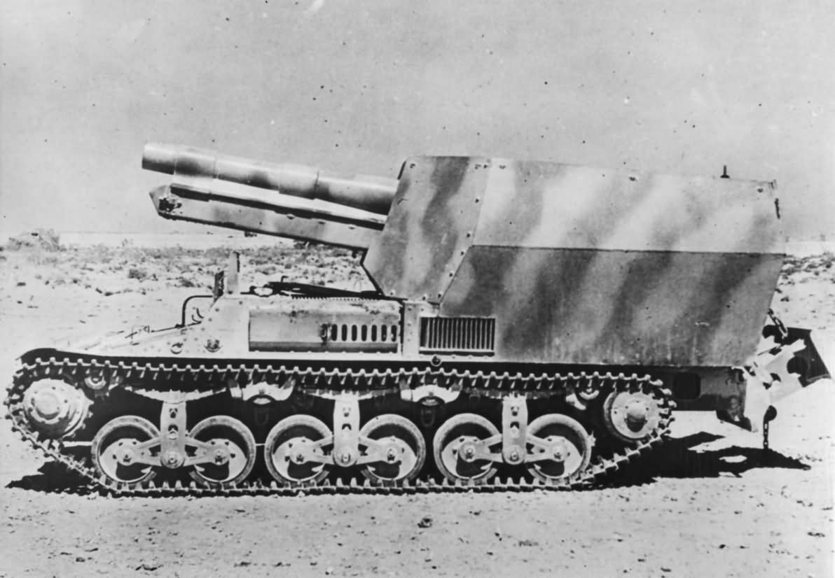 15cm sFH13/1 (Sf) auf Lorraine Schlepper (f) of the Panzer-Artillerie-Regiment 155 Afrika Korps DAK