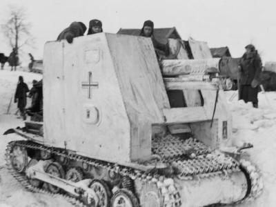 15 cm sIG33 Selbstfahrlafette auf Pz.Kpfw.I Ausf.B Bison winter camouflage