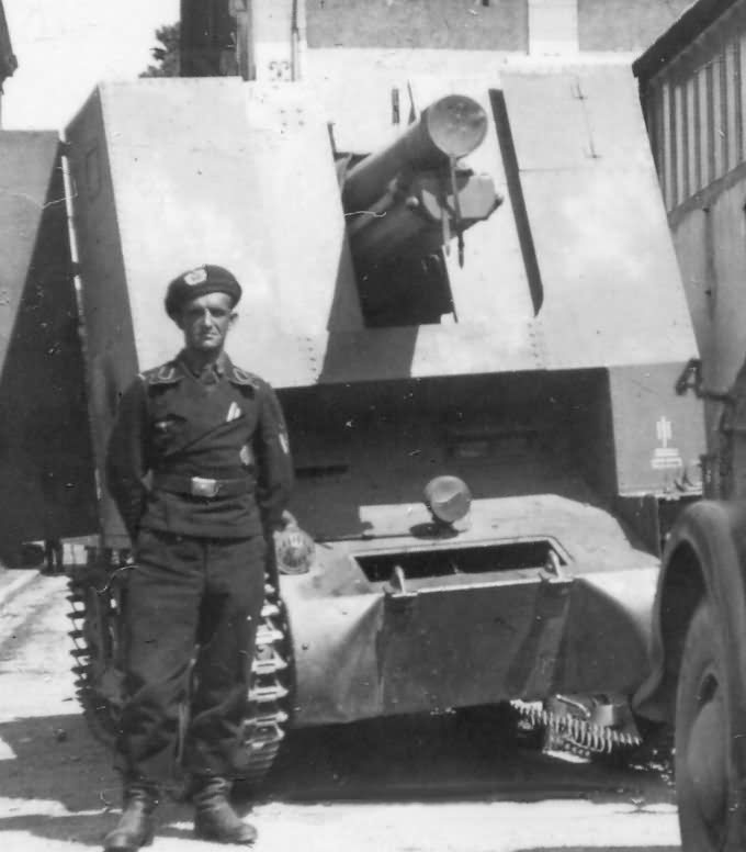 self propelled artillery Bison I front view