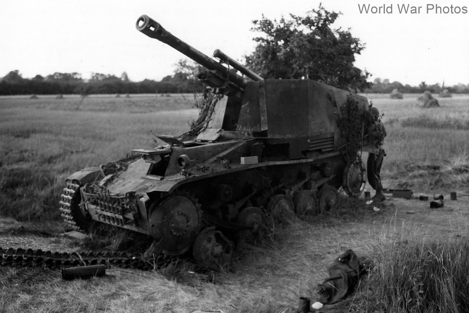 Knocked out Wespe Normandy 1944