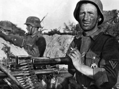 Wehrmacht soldiers with MG34 Dimitrijewka Eastern Front July 1942