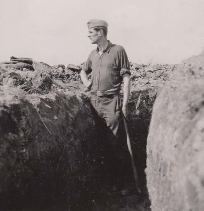 wehrmacht soldier in trench