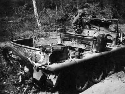Destroyed SdKfz 10 Eastern Front