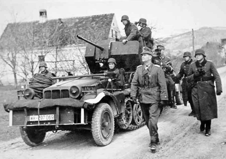 German self-propelled anti-aircraft gun SdKfz 10/4 WH 297069