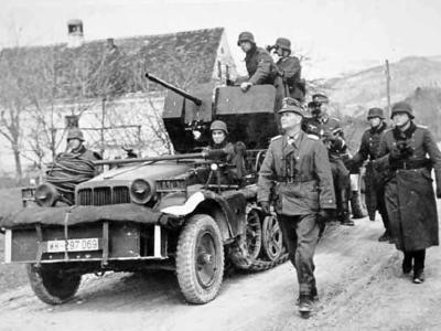 German self-propelled anti-aircraft gun SdKfz 10/4 WH 297069