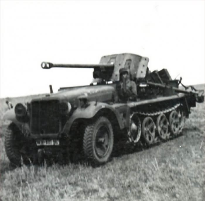 Sd.Kfz. 10 with 5 cm Pak 38 AT gun