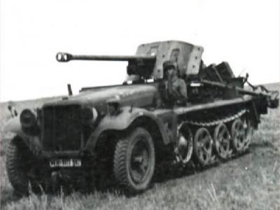 Sd.Kfz. 10 with 5 cm Pak 38 AT gun