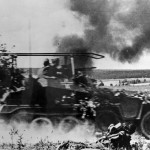 German armoured personnel carrier Sdkfz 250/3 in action