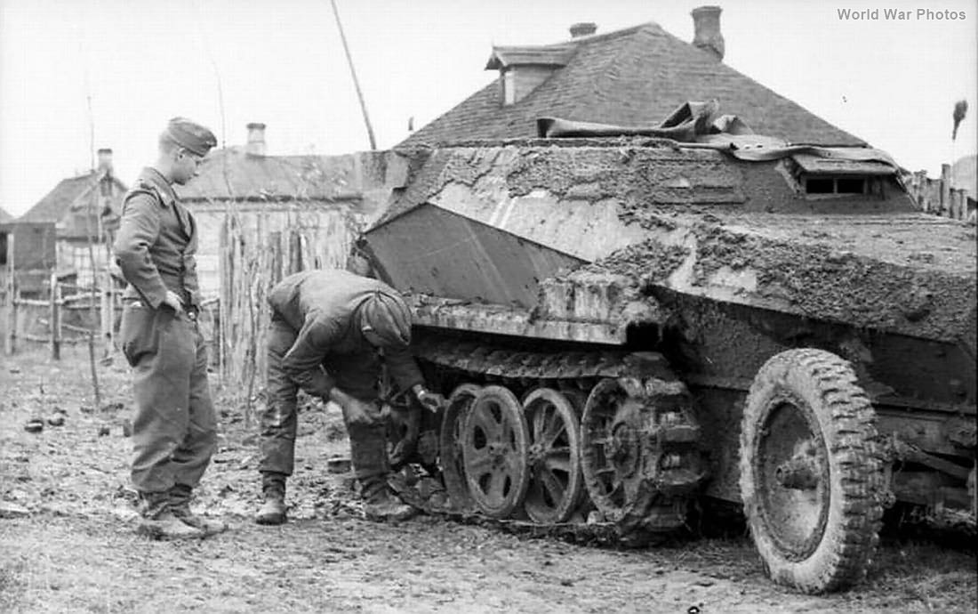 Mud-covered Sd.Kfz. 250