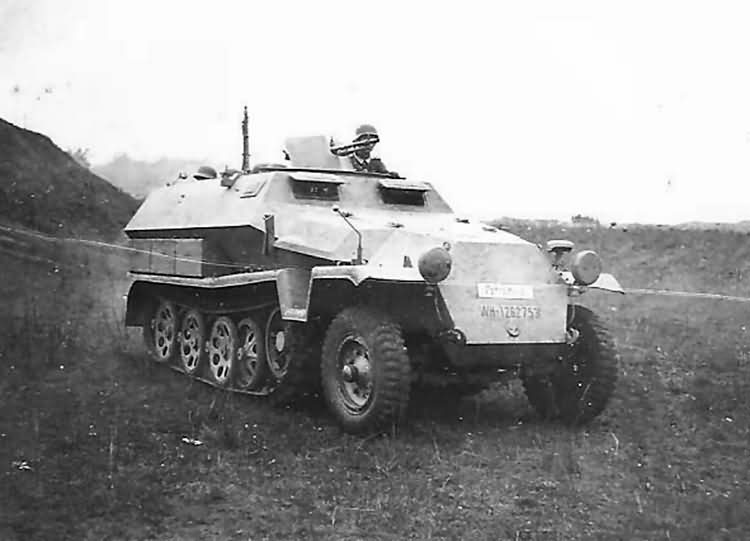 German armored personnel carrier SdKfz 251/1 Ausf C front