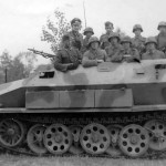 german half track SdKfz 251 Ausf A with crew
