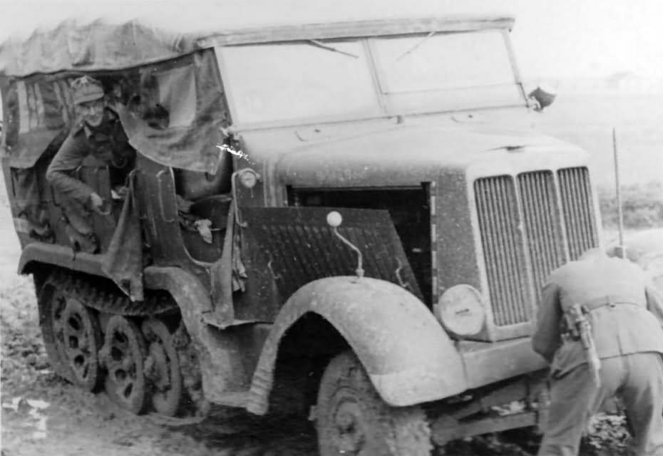 German Army SdKfz 6 half track vehicle